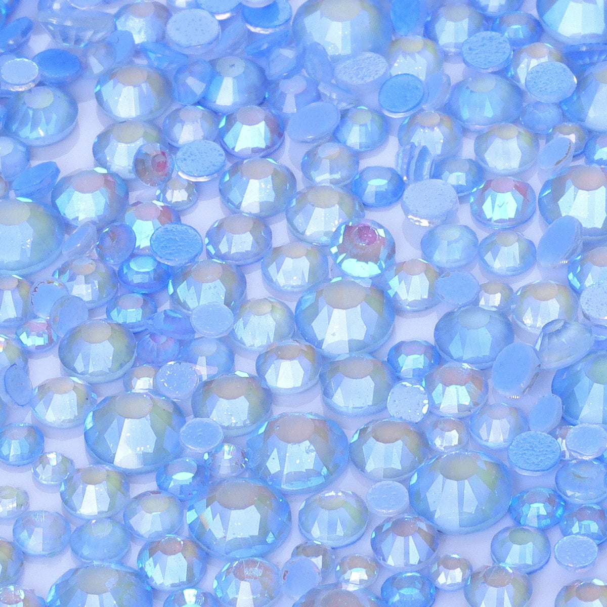 1440PC Mix Size SS6-SS20 Mocha Shimmer Neon Glass FlatBack Non-Hotfix Rhinestones