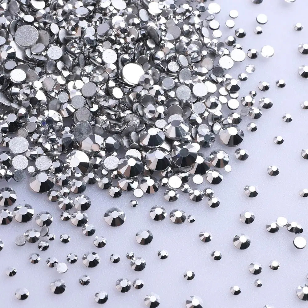 1440PCS SS3-SS20 Mix Size Non-Hotfix Glass FlatBack Rhinestones