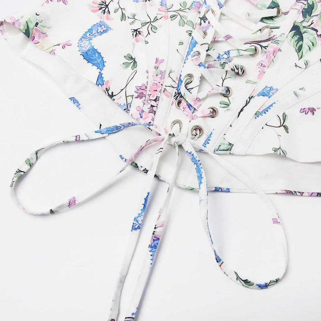 Veronica Floral Summer Corset Top