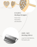 ATTAGEMS Full Moissanite Heart Earrings For Women Girls DVVS1 100% 925 Sterling Silver Sparkling Engagement Jewelry High Quality Luxlife Brands