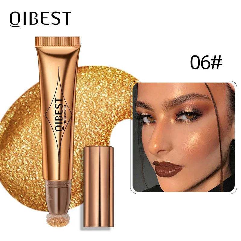 QIBEST Cream Bronzer Contour Blusher Beauty Wand Highlighter Blush With Cushion Liquid Face Bronzer Wand Stick Applicator Makeup Luxlife Brands