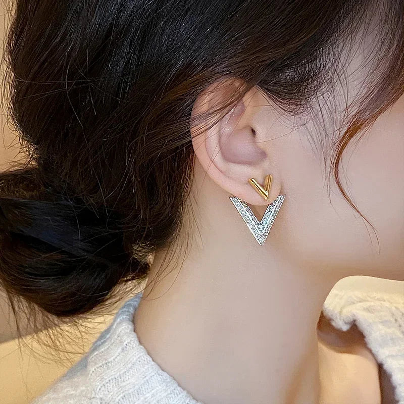 Vixen 14K gold plated zircon earrings LUXLIFE BRANDS