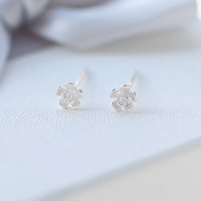 925 Sterling Silver Heart Stud Earrings LUXLIFE BRANDS