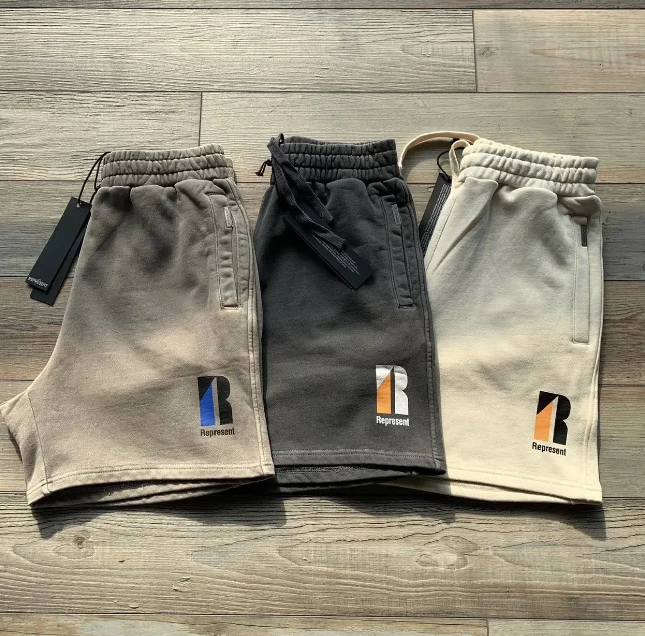 French Terry 100% Cotton Mens Casual Gym Sweat Shorts Relaxed Fit Heavyweight Loose Embroidered Logo Sport Shorts LUXLIFE BRANDS