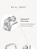 ATTAGEMS Moissanite Diamond Rings Jewelry Women Engagement Ring 925 Sterling Silver Jewelry Wedding Moissanite Band Ring Luxlife Brands