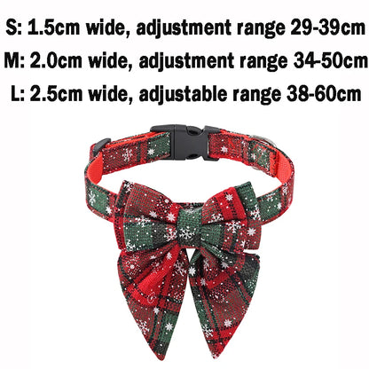 Festive Bow Dog Collar LUXLIFE BRANDS