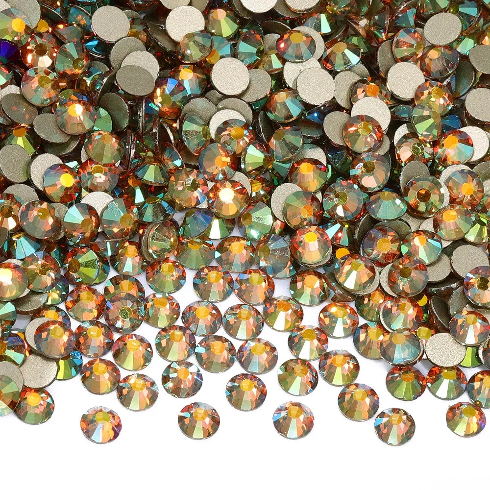 SS3-SS30 Gold Bottom Flat Back Glass High Quality Crystal Rhinestones