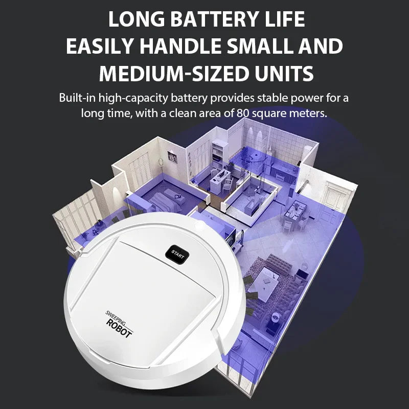 2024 New Automatic Robot Vacuum Cleaner Smart Sweeping Dry Wet Cleaning Machine Charging Intelligent Vacuum Cleaner for Home