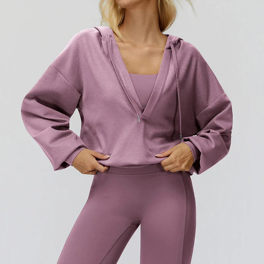 Women Loose Yoga Long Sleeve Gym Fitness Sweatshirt Workout Sports Top Female Running Push Up Sports Shirts Outdoor Long Sleeve