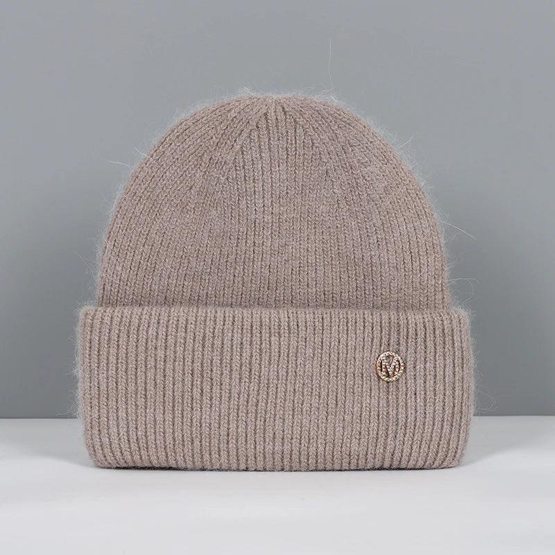 Women Winter Hat Real Rabbit Fur Winter Hats For Women Fashion Warm Beanie Hats Women Solid Adult Cover Head Cap Luxlife Brands