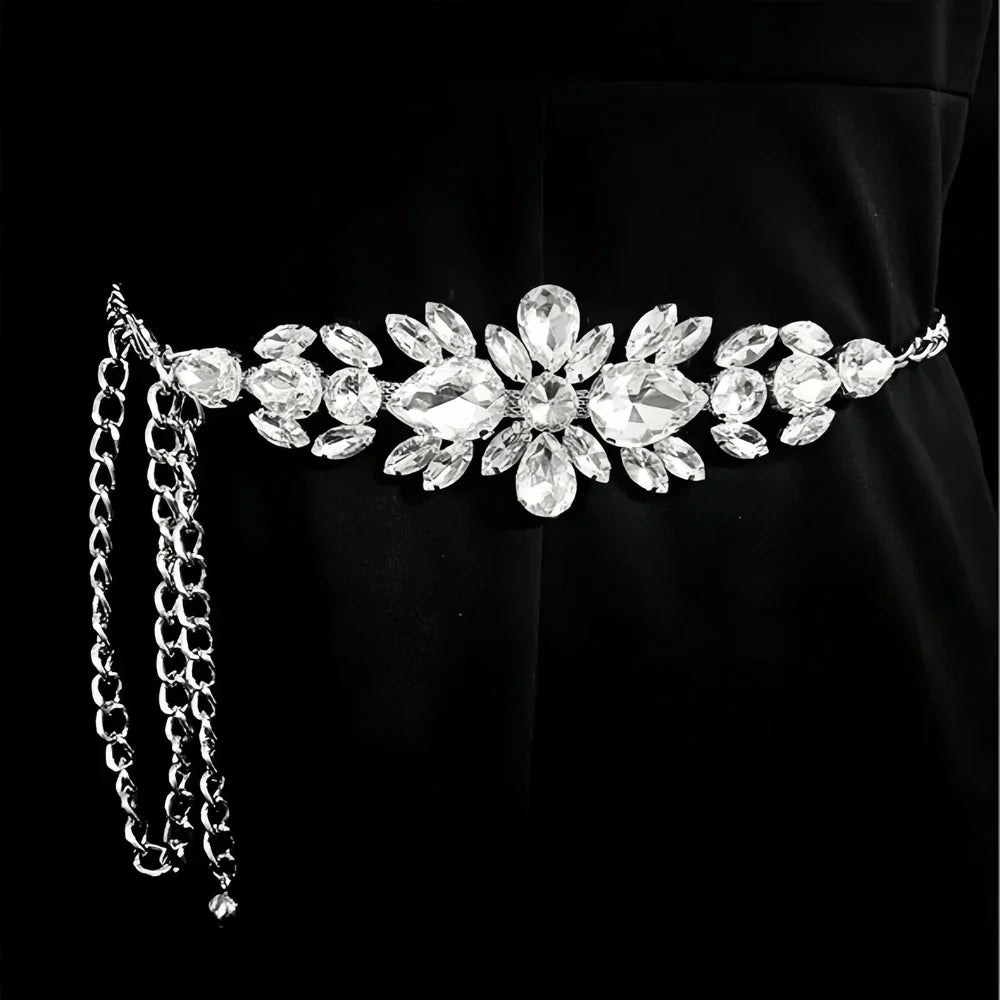Rhinestone Chain Belt