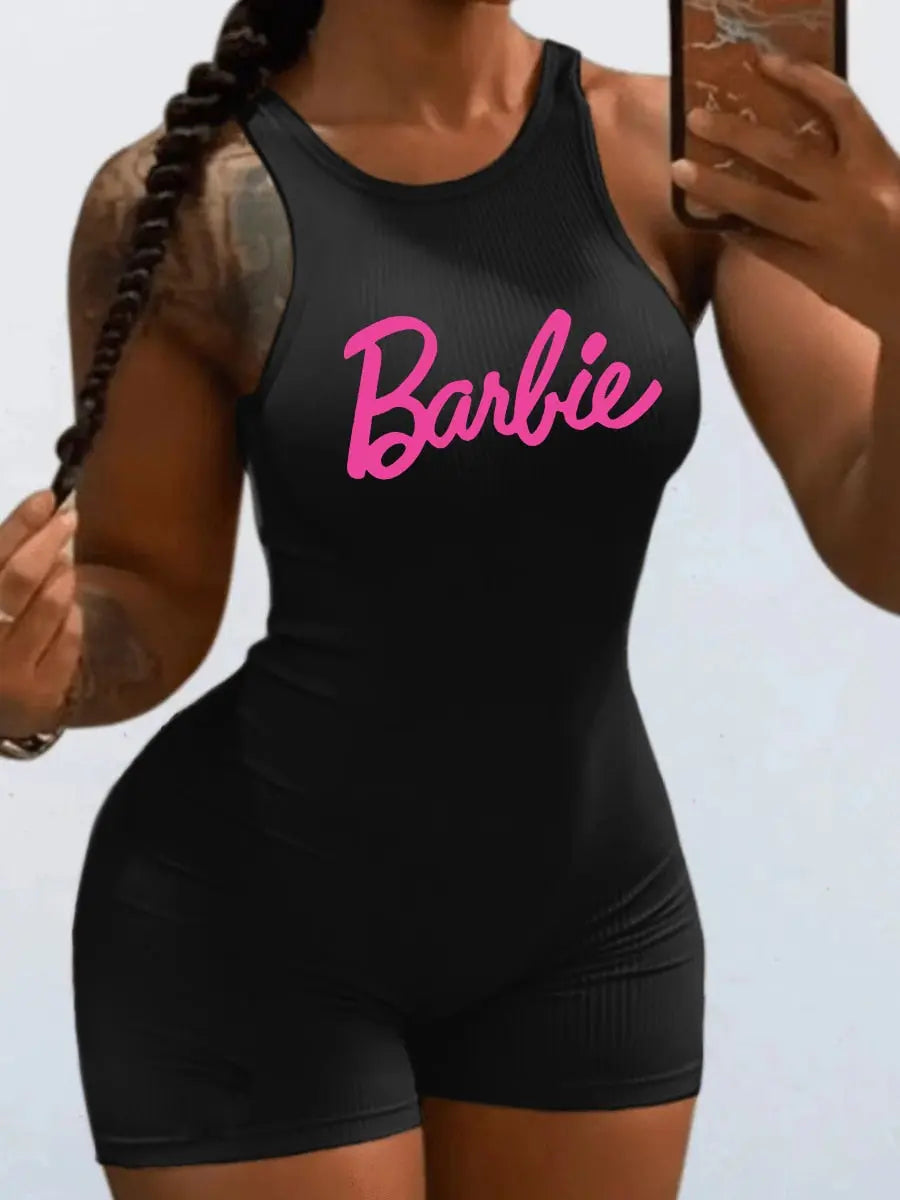 Sexy Girl Barbie Yoga Set Kawaii Cartoon Ladies Soft Sport Suspenders Shorts Suit Anime Women Seamless Fitness Tracksuit Clothes