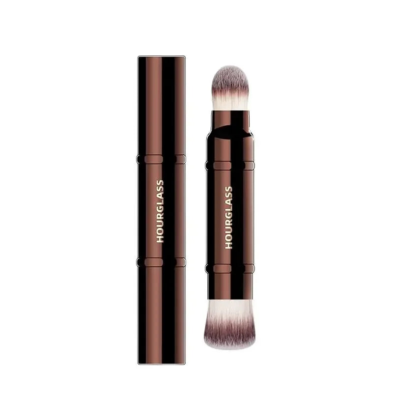 Hourglass Makeup Brush- No.15 Retractable Double-Ended Complexion Brush Soft Fiber Hair Fashion Design Single Face Brush