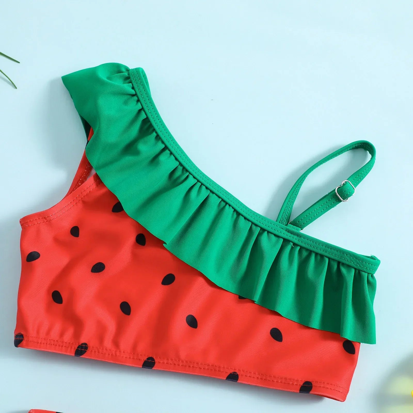 Kid Girl Swimsuit Summer Toddler Girls Watermelon Printed Ruffles Two Piece Swimwear Swimsuit Bikini Girls Bikini Size 6