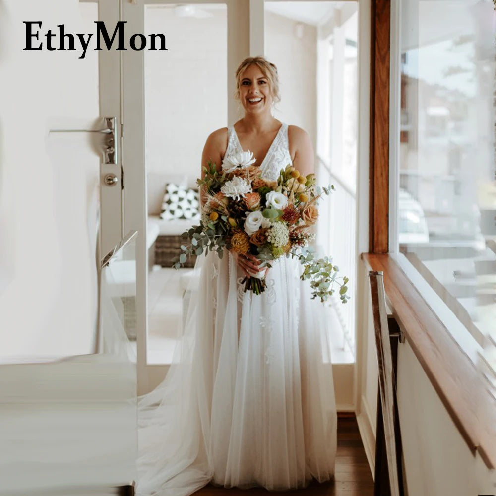 Ethymon Modern Sweetheart Wedding Gown For Bride Off the Shoulder Trumpet Lace Appliques Backless Robe De Mariée Customised Luxlife Brands