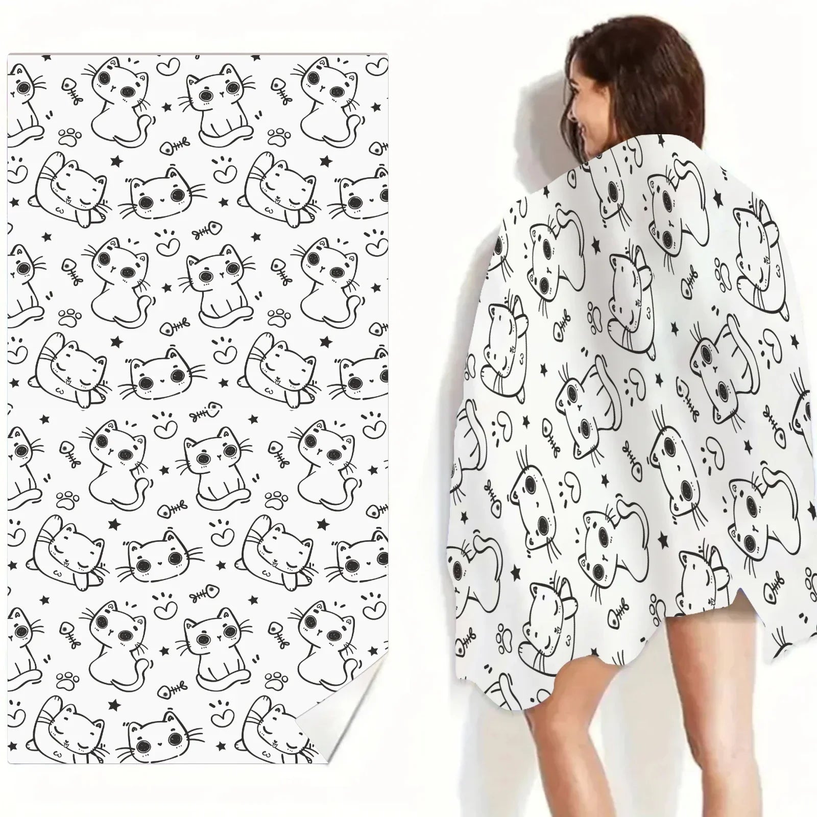 Soft Microfiber Cartoon Beach Towel