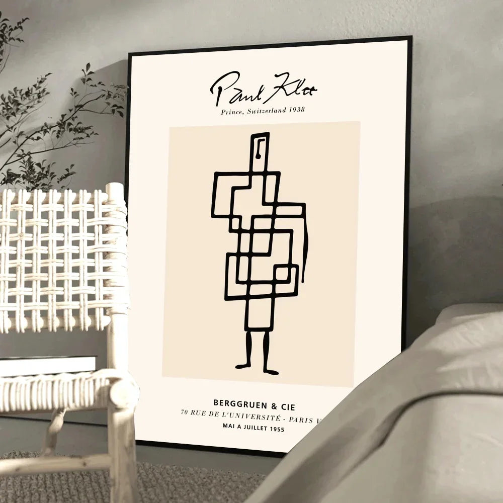 1PC Paul Klee Abstract Painting Artwork Poster Paper Print Home Living Room Bedroom Entrance Bar Restaurant Cafe Art Painting