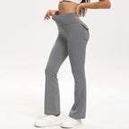 Women's Flare Leggings with Pockets High Waisted Butt Lifting No Front Seam Tummy Control Bootcut Yoga Pants for Women Luxlife Brands