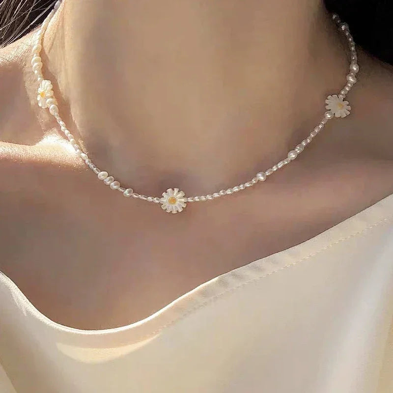 Boho Fashion Gold-Color Shell Necklace Natural Pearl Handmade Beautiful Necklace Women Baroque Jewelry Charm Statement Best Gift Luxlife Brands
