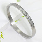 3Pcs/Sets Stainless Steel Hollow Roman Heart Bracelet for Women Leisure Wedding Jewelry Party Holiday Valentine's Day Gift Luxlife Brands