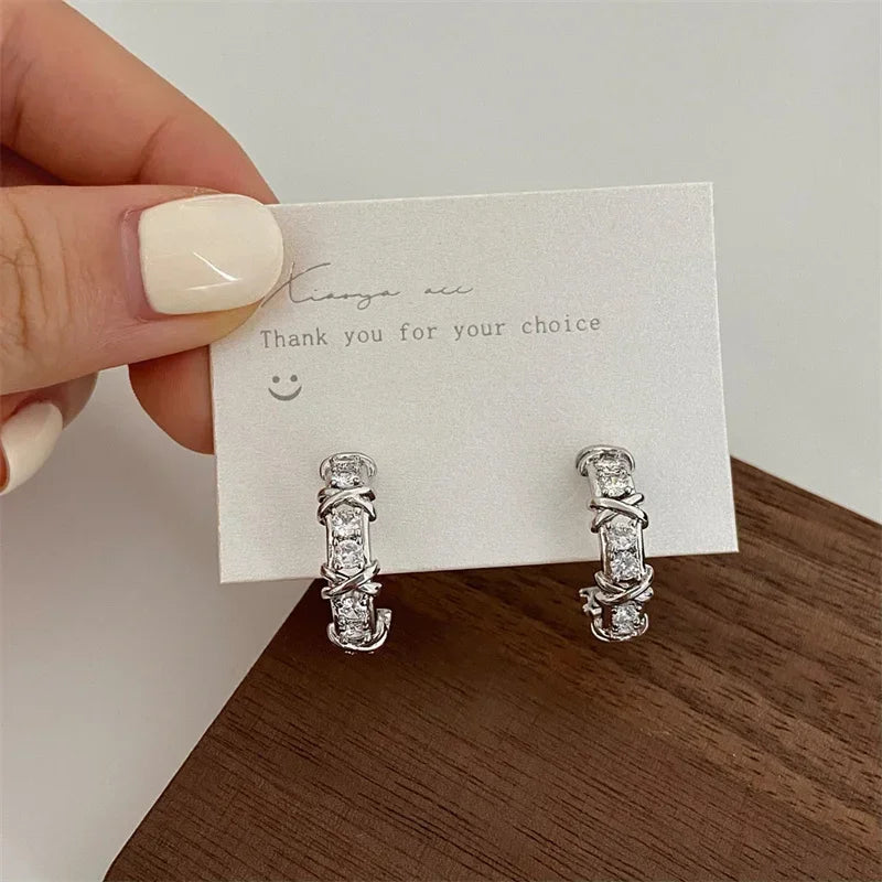 Vintage CC Design Stud Earrings