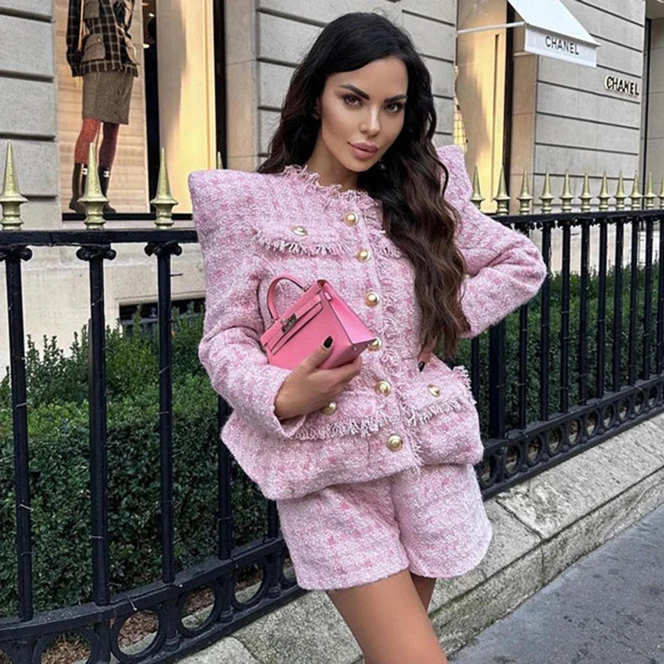 LUX Tweed Jacket & Shorts Set LUXLIFE BRANDS