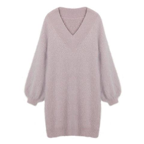 Super Cozy Long Sleeve Sweater Dress LUXLIFE BRANDS