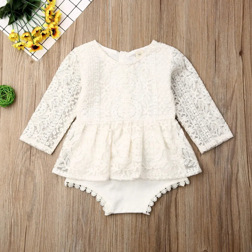 LUX BABY Flower Lace Romper Jumpsuits 0-24M