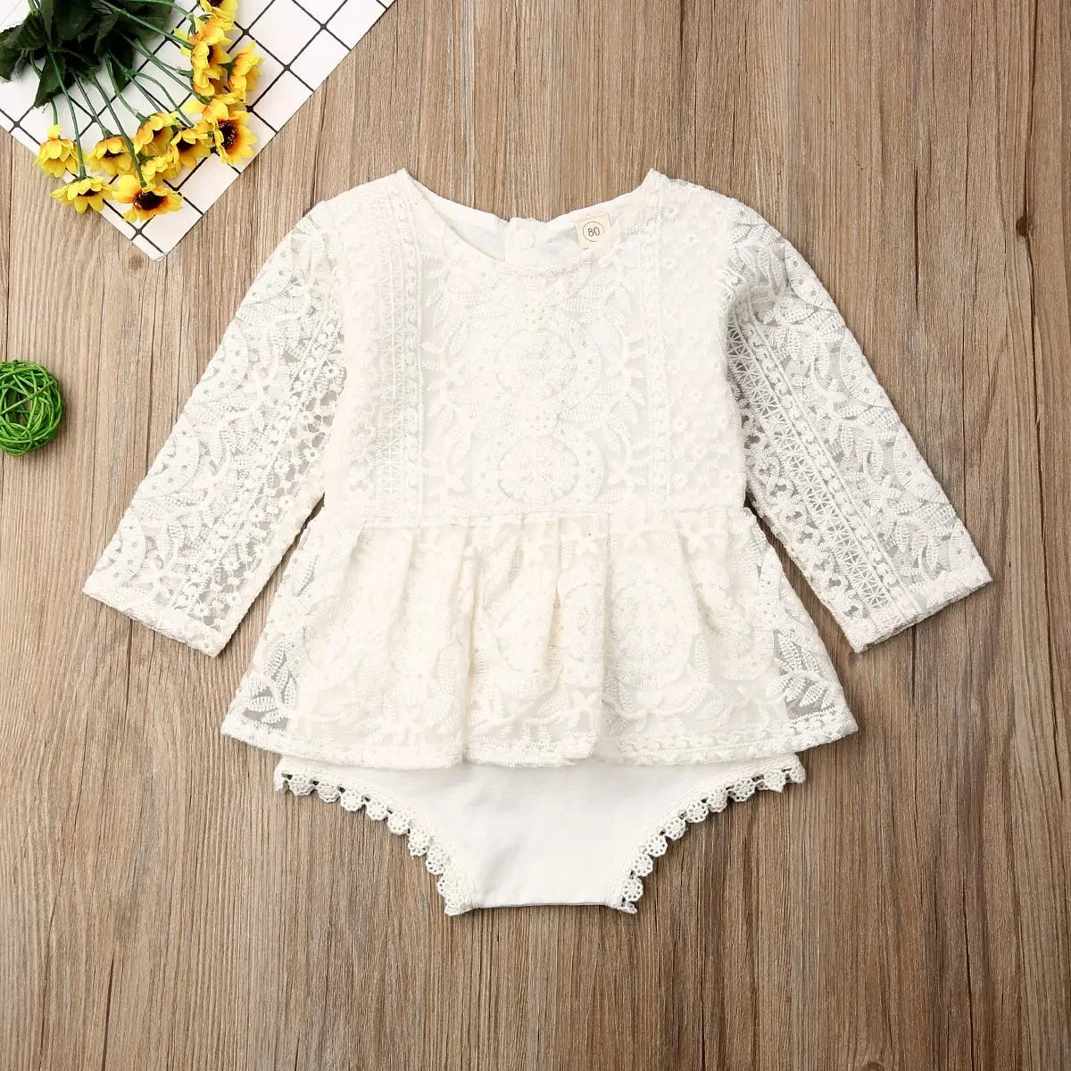 LUX BABY Flower Lace Romper Jumpsuits 0-24M