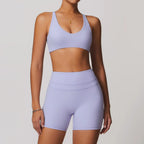 Hearuisavy 2-Piece Yoga Sets Sports Suit Women Fitness Tracksuit Running Workout Shirt Yoga Clothing Quick-Drying Gym Set Women Luxlife Brands
