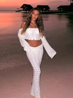 Monaco Long Sleeve Top & Skirt Set Luxlife Brands