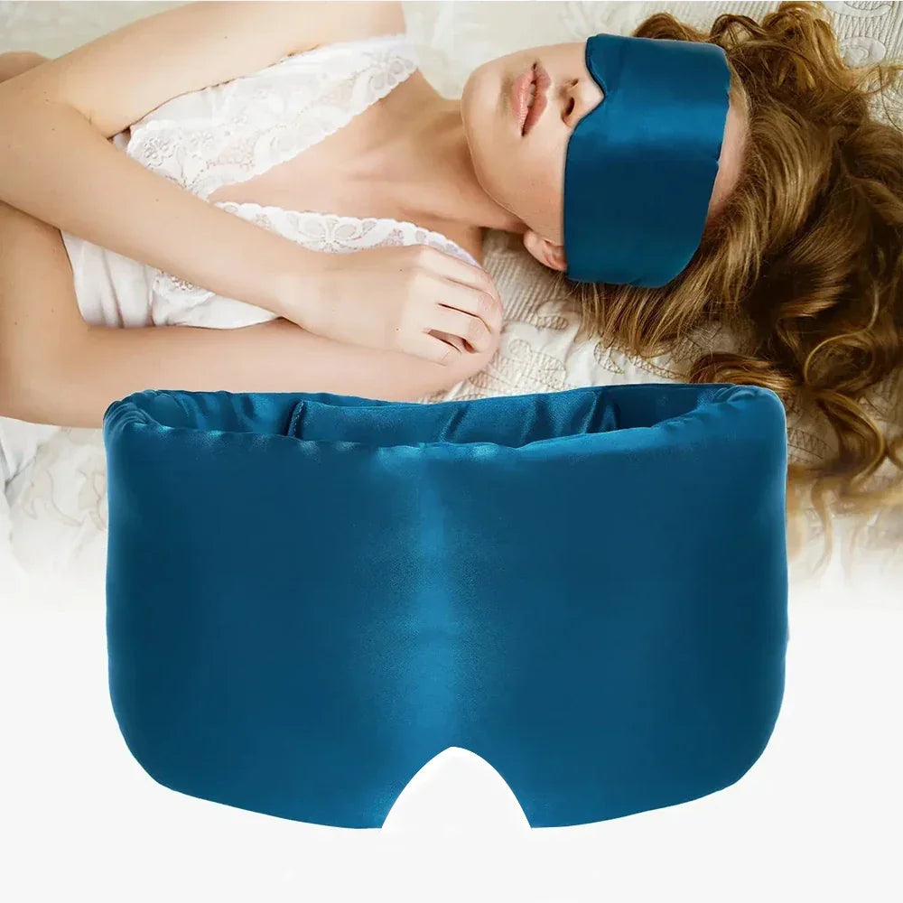 Mulberry Silk Sleeping Mask Eyepatch Blocking Light Eyemask Eyeshade Soft Padded Slaapmasker Travel Sleeping Aid for Sleep Patch Luxlife Brands