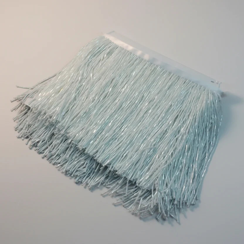 Long Glass Rhinestone Beaded Fringe Trim