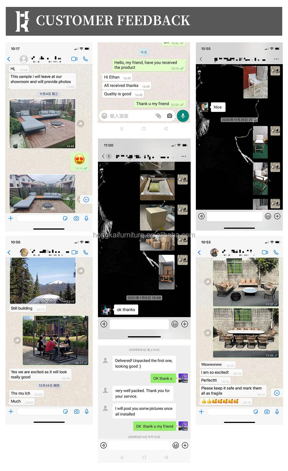 Garden Furniture Deep Seating Patio Set Sun Lounger Outdoor Furniture Daybed