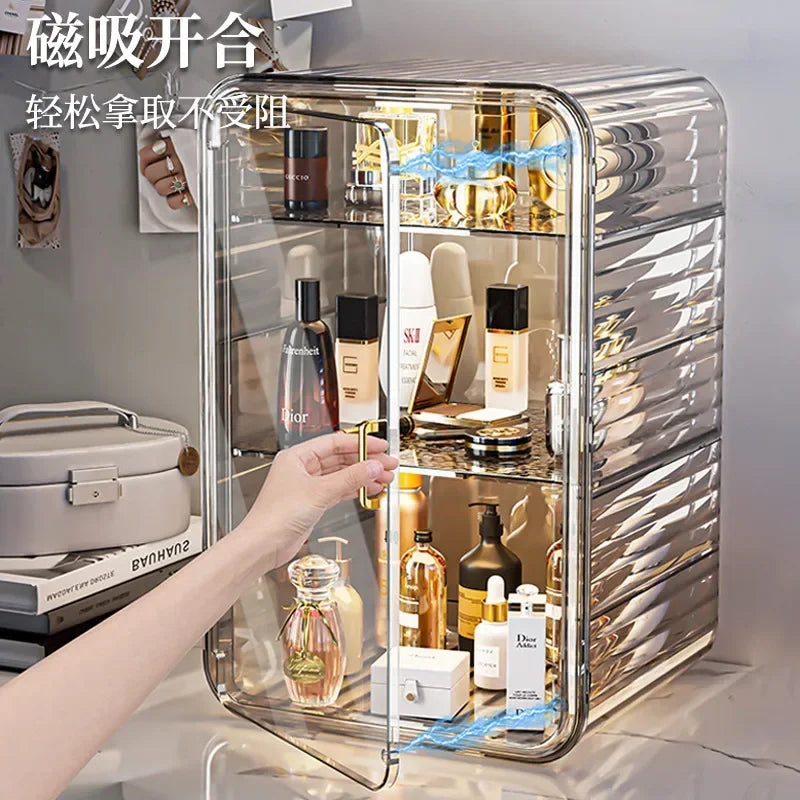 Transparent Cosmetic Box Makeup Jewelry Drawer Multifunctional Organizer Home Storage Box Light Luxury Cosmetic Organizer Luxlife Brands