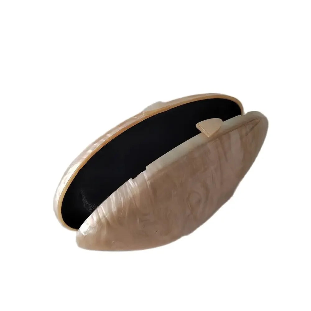 Pearl Acrylic Shell Clutch LUXLIFE BRANDS