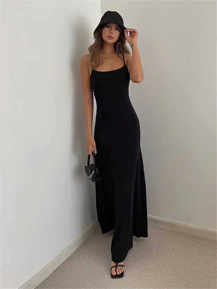 Woman Spring Summer Style Bodycon Dress Female Sexy Sleeveless Spaghetti Strap Split Sheath Dress Vestidos SS161 - LUXLIFE BRANDS