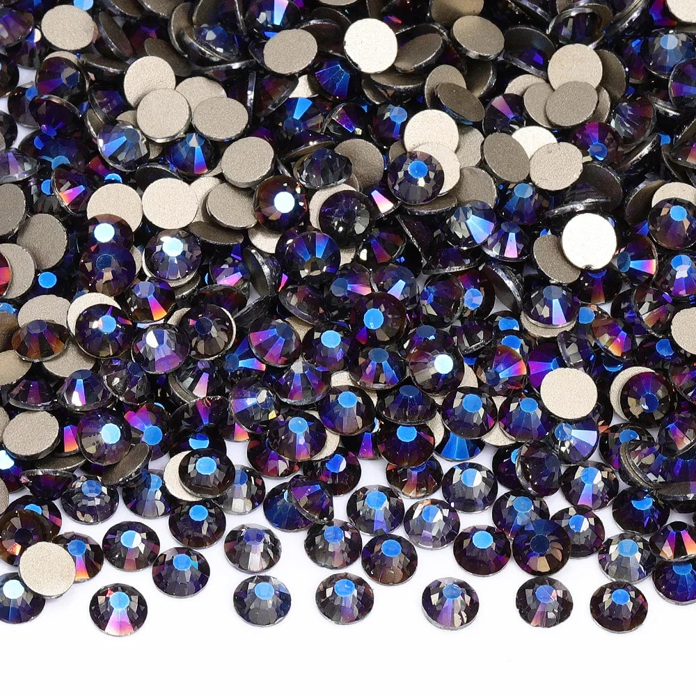 SS3-SS30 Gold Bottom Flat Back Glass High Quality Crystal Rhinestones