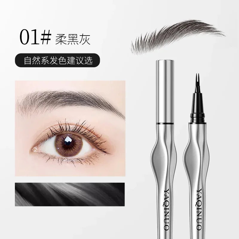 2Point Wild Eyebrow Pencil Long Lasting Easy To Grip Eyebrow Tattoo Waterproof Thin Liquid Lying Silkworm Brow Pen Korean Makeup