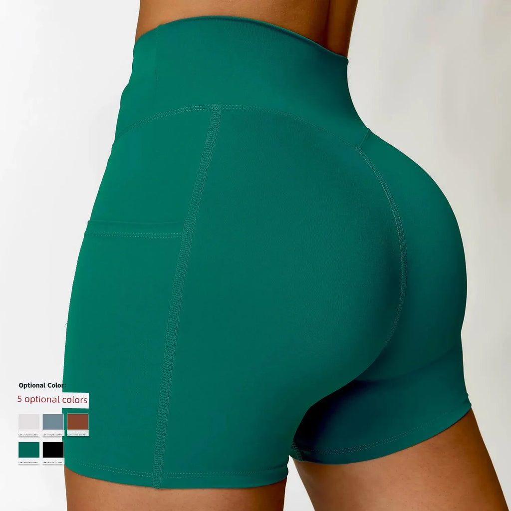 Icy High Waist Yoga Shorts LUXLIFE BRANDS