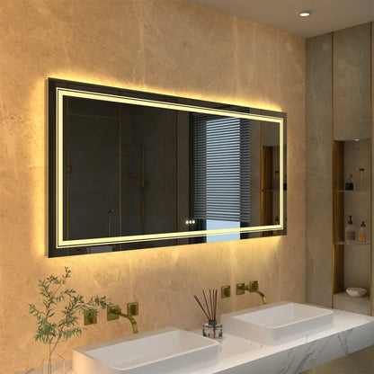 LED Dimmable Backlit Overaized Mirror With Anti-Fog LUXLIFE BRANDS