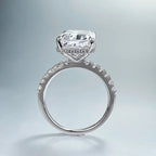Radiant Cut 5ct Lab Diamond Ring 100% Real 925 Sterling Silver Party Wedding Band Rings for Women Men Engagement Jewelry Gift Luxlife Brands
