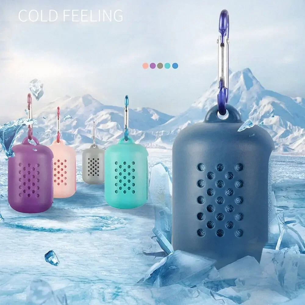 Portable Fitness Towel In A Silicone Bag