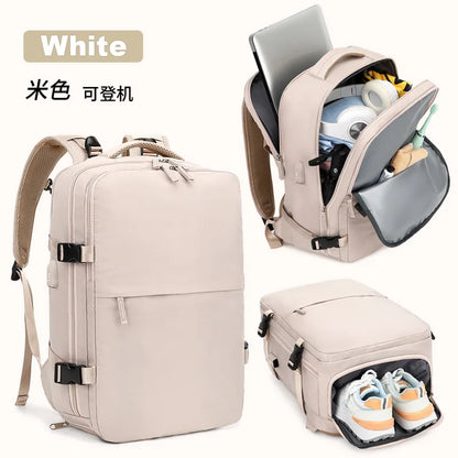 15.6 inch Travel Backpack for Women College Nurse Bag with USB