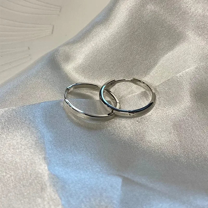 Fashion Korean Metal Elegant Hoop Earring Woman 2022 New Vintage Geometric Statement Earrings Jewelry Brincos Gift