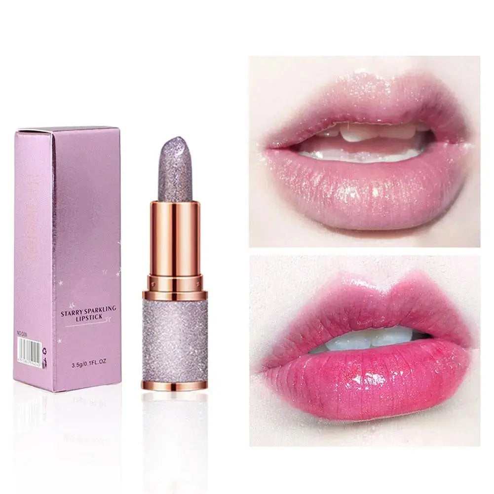 Glitter Star Lipstick Temperature Changing Color Lipstick Long Lasting Waterproof Nude Makeup Moisturizing Lipstick - LUXLIFE BRANDS