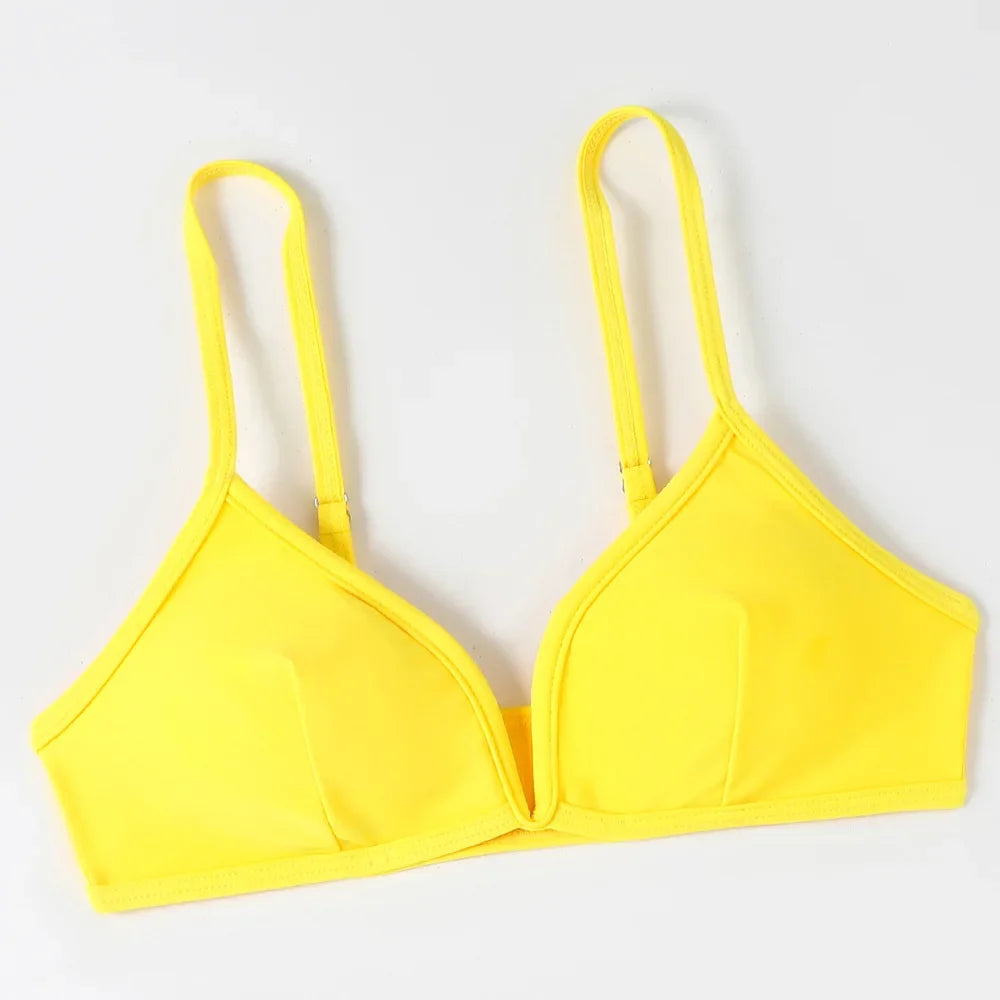Hot Sale Of The Season New Pure Color Sexy Quick Dry Tight Bikini Swimwear for Holiday Hot Girl Cross-Border Bikini Set Women's Luxlife Brands