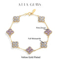 Moissanite Diamond Bracelet DVVS1 925 Sterling Silver Gold Plated Luxlife Brands
