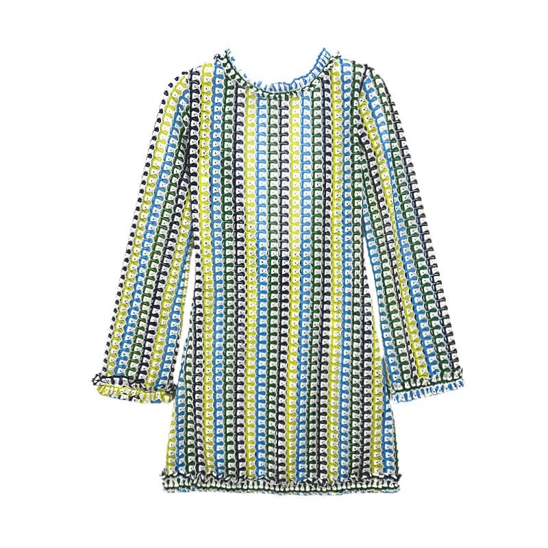 Sexy Backless Flare Sleeve Lace Knit Cut Out Party Beach Maxi Dress 2025 Summer Women Vacation Beachwear Swimsuit Cover Up A2815 Luxlife Brands