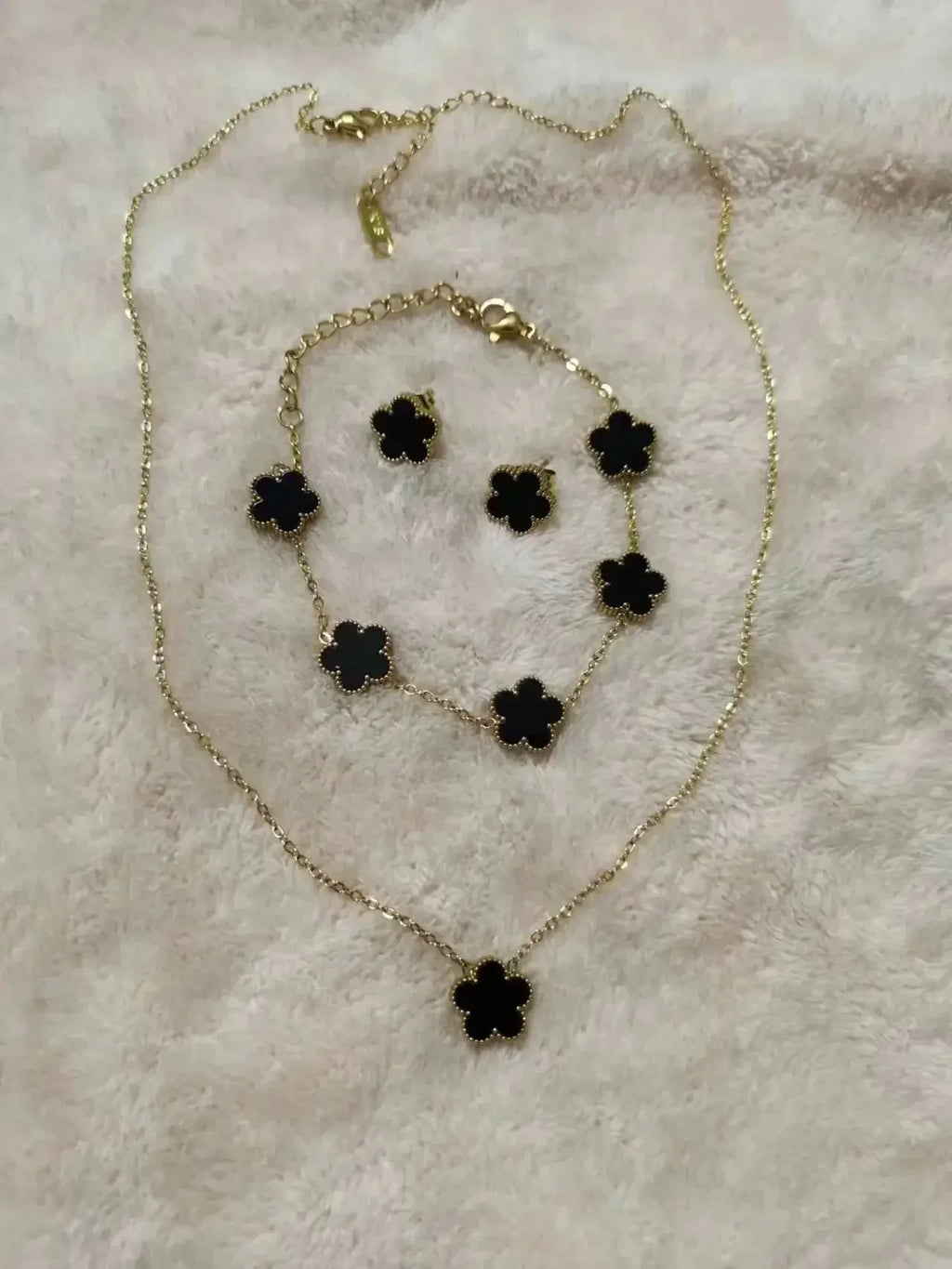 Gold Plated Stainless Steel Flower Bracelet